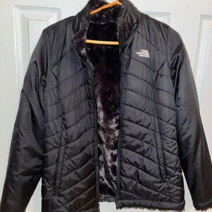 Black reversible north face jacket size small